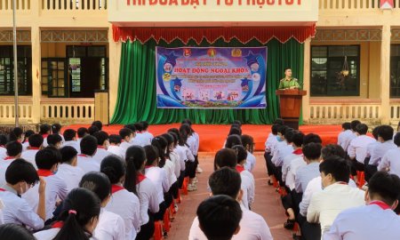 Thị trấn Vân Du tổ chức các hoạt động ngoại khóa dành cho học sinh THCS trên địa bàn